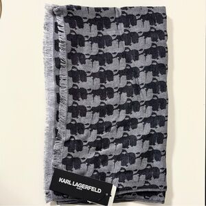 NWT Karl Lagerfeld Black & Gray Scarf